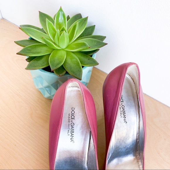 🇮🇹 DOLCE & GABBANA mauve pink leather shoes - Picture 11 of 11